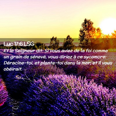 Picture 02 - Luc 17:6 LSG - Et le Seigneur dit: Si vous aviez de la foi comme - Bible Verse Picture