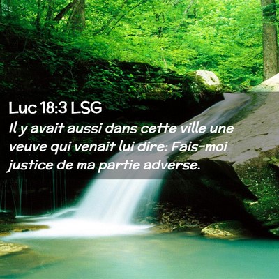 Picture 02 - Luc 18:3 LSG - Il y avait aussi dans cette ville une veuve qui - Bible Verse Picture