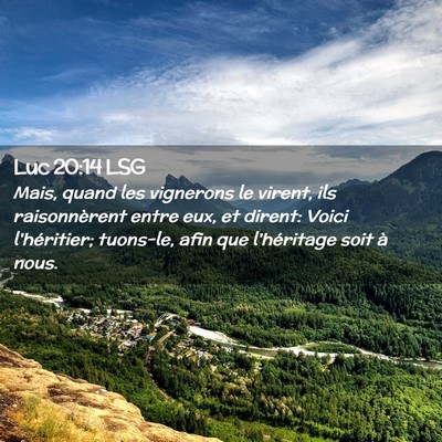 Picture 02 - Luc 20:14 LSG - Mais, quand les vignerons le virent, ils - Bible Verse Picture