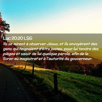 Picture 02 - Luc 20:20 LSG - Ils se mirent à observer Jésus; et ils - Bible Verse Picture