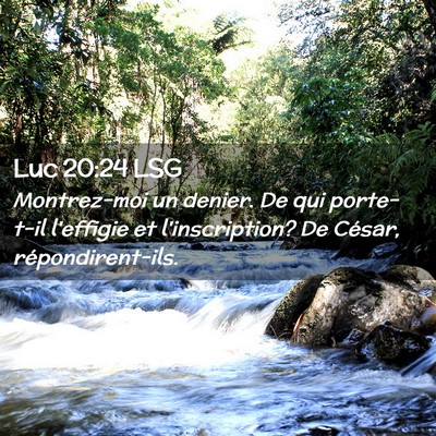 Picture 02 - Luc 20:24 LSG - Montrez-moi un denier. De qui porte-t-il - Bible Verse Picture