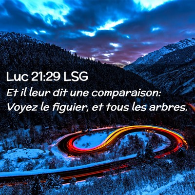 Picture 02 - Luc 21:29 LSG - Et il leur dit une comparaison: Voyez le figuier, - Bible Verse Picture