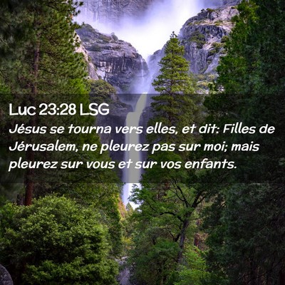 Picture 02 - Luc 23:28 LSG - Jésus se tourna vers elles, et dit: Filles de - Bible Verse Picture