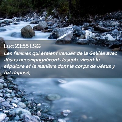 Picture 02 - Luc 23:55 LSG - Les femmes qui étaient venues de la Galilée - Bible Verse Picture