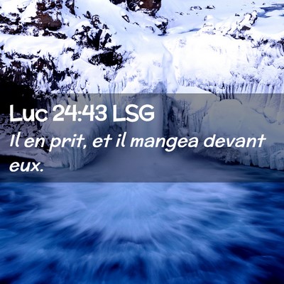 Picture 02 - Luc 24:43 LSG - Il en prit, et il mangea devant - Bible Verse Picture