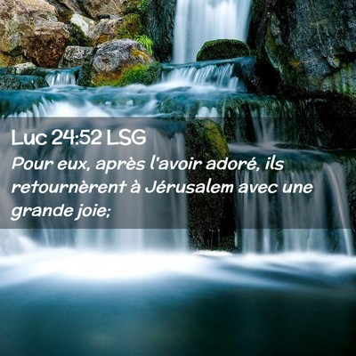 Picture 02 - Luc 24:52 LSG - Pour eux, après l'avoir adoré, ils - Bible Verse Picture