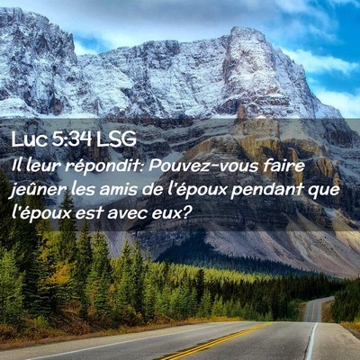 Picture 02 - Luc 5:34 LSG - Il leur répondit: Pouvez-vous faire jeûner les - Bible Verse Picture