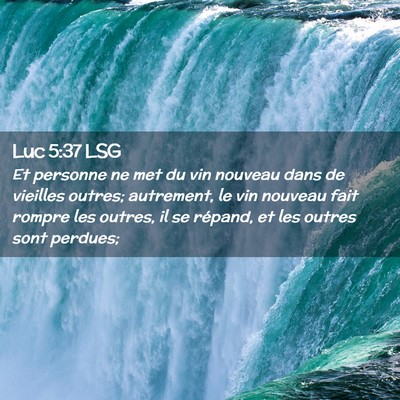 Picture 02 - Luc 5:37 LSG - Et personne ne met du vin nouveau dans de - Bible Verse Picture