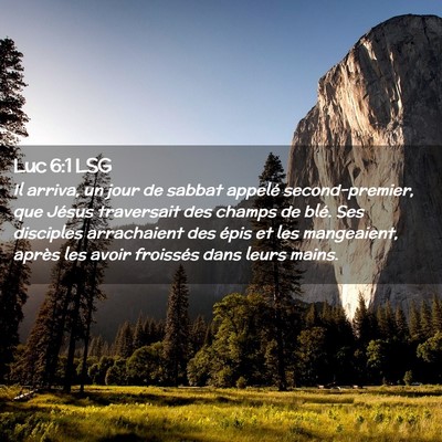 Picture 02 - Luc 6:1 LSG - Il arriva, un jour de sabbat appelé - Bible Verse Picture