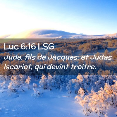 Picture 02 - Luc 6:16 LSG - Jude, fils de Jacques; et Judas Iscariot, qui - Bible Verse Picture