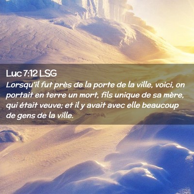 Picture 02 - Luc 7:12 LSG - Lorsqu'il fut près de la porte de la ville, - Bible Verse Picture