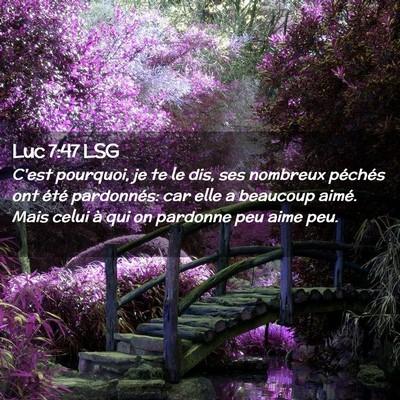 Picture 02 - Luc 7:47 LSG - C'est pourquoi, je te le dis, ses nombreux - Bible Verse Picture