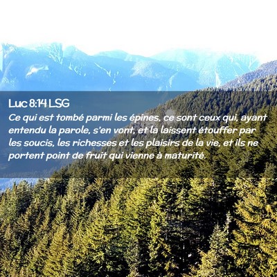 Picture 02 - Luc 8:14 LSG - Ce qui est tombé parmi les épines, ce sont ceux - Bible Verse Picture