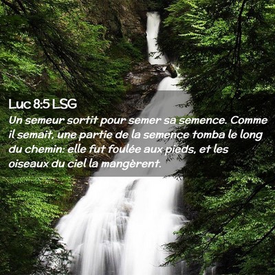 Picture 02 - Luc 8:5 LSG - Un semeur sortit pour semer sa semence. Comme il - Bible Verse Picture