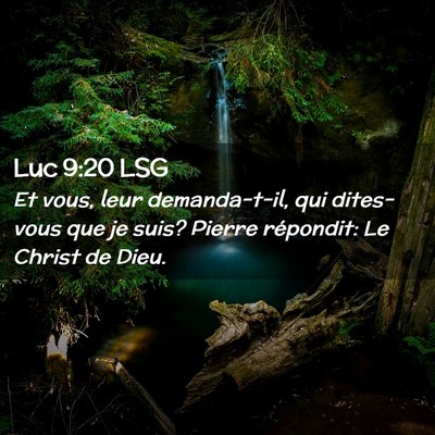 Picture 02 - Luc 9:20 LSG - Et vous, leur demanda-t-il, qui dites-vous que je - Bible Verse Picture