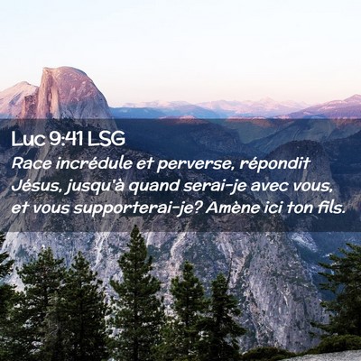 Picture 02 - Luc 9:41 LSG - Race incrédule et perverse, répondit Jésus, - Bible Verse Picture