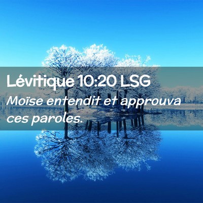 Picture 02 - Lévitique 10:20 LSG - Moïse entendit et approuva ces - Bible Verse Picture
