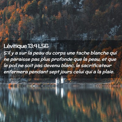 Picture 02 - Lévitique 13:4 LSG - S'il y a sur la peau du corps une tache blanche - Bible Verse Picture