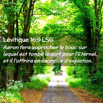 Picture 02 - Lévitique 16:9 LSG - Aaron fera approcher le bouc sur lequel est - Bible Verse Picture