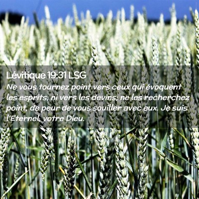 Picture 02 - Lévitique 19:31 LSG - Ne vous tournez point vers ceux qui évoquent les - Bible Verse Picture