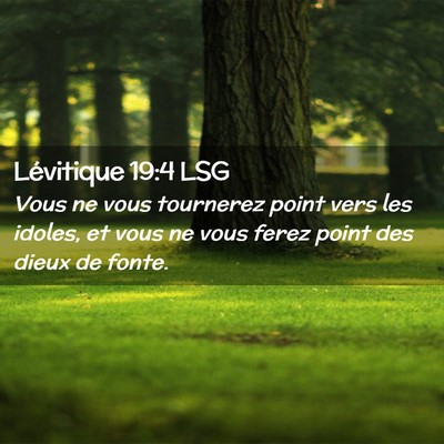 Picture 02 - Lévitique 19:4 LSG - Vous ne vous tournerez point vers les idoles, et - Bible Verse Picture