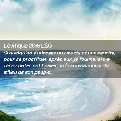 Picture 02 - Lévitique 20:6 LSG - Si quelqu'un s'adresse aux morts et aux esprits, - Bible Verse Picture