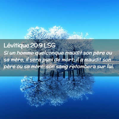 Picture 02 - Lévitique 20:9 LSG - Si un homme quelconque maudit son père ou sa - Bible Verse Picture