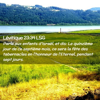 Picture 02 - Lévitique 23:34 LSG - Parle aux enfants d'Israël, et dis: Le - Bible Verse Picture