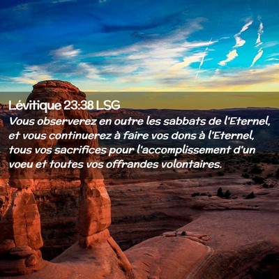 Picture 02 - Lévitique 23:38 LSG - Vous observerez en outre les sabbats de - Bible Verse Picture