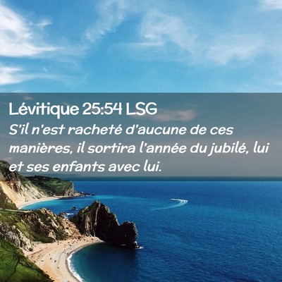Picture 02 - Lévitique 25:54 LSG - S'il n'est racheté d'aucune de ces manières, il - Bible Verse Picture