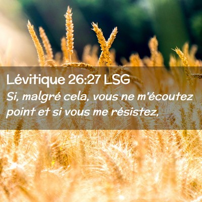 Picture 02 - Lévitique 26:27 LSG - Si, malgré cela, vous ne m'écoutez point et si - Bible Verse Picture