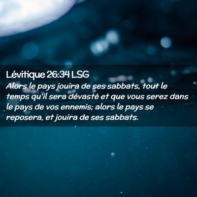 Picture 02 - Lévitique 26:34 LSG - Alors le pays jouira de ses sabbats, tout le - Bible Verse Picture