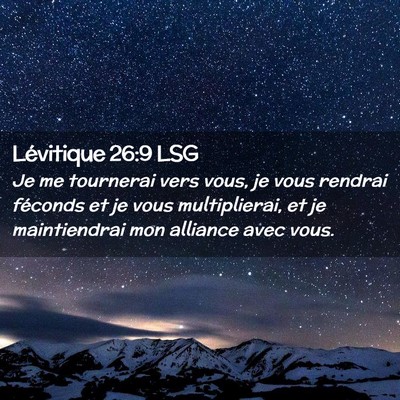 Picture 02 - Lévitique 26:9 LSG - Je me tournerai vers vous, je vous rendrai - Bible Verse Picture