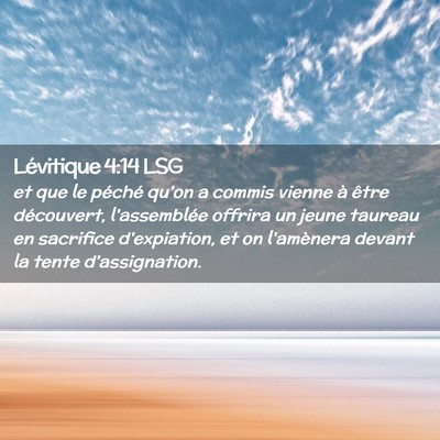 Picture 02 - Lévitique 4:14 LSG - et que le péché qu'on a commis vienne à être - Bible Verse Picture