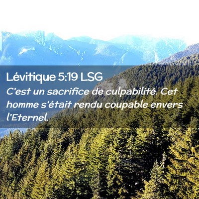 Picture 02 - Lévitique 5:19 LSG - C'est un sacrifice de culpabilité. Cet homme - Bible Verse Picture