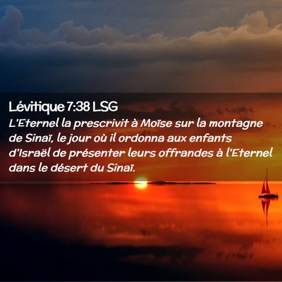 Picture 02 - Lévitique 7:38 LSG - L'Eternel la prescrivit à Moïse sur la montagne - Bible Verse Picture