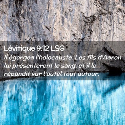 Picture 02 - Lévitique 9:12 LSG - Il égorgea l'holocauste. Les fils d'Aaron lui - Bible Verse Picture