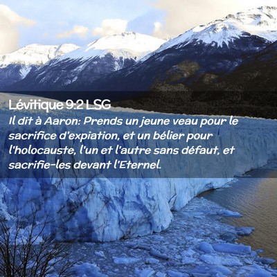 Picture 02 - Lévitique 9:2 LSG - Il dit à Aaron: Prends un jeune veau pour le - Bible Verse Picture