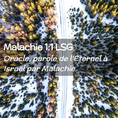 Picture 02 - Malachie 1:1 LSG - Oracle, parole de l'Eternel à Israël par - Bible Verse Picture