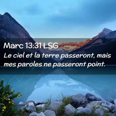 Picture 02 - Marc 13:31 LSG - Le ciel et la terre passeront, mais mes paroles - Bible Verse Picture