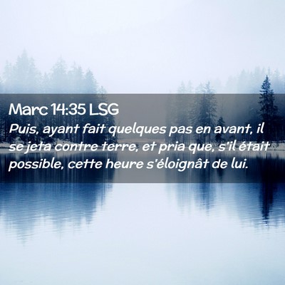Picture 02 - Marc 14:35 LSG - Puis, ayant fait quelques pas en avant, il se - Bible Verse Picture