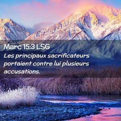 Picture 02 - Marc 15:3 LSG - Les principaux sacrificateurs portaient contre - Bible Verse Picture