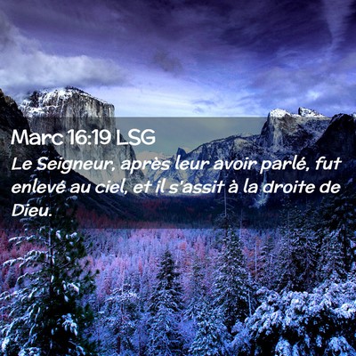 Picture 02 - Marc 16:19 LSG - Le Seigneur, après leur avoir parlé, fut - Bible Verse Picture