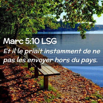 Picture 02 - Marc 5:10 LSG - Et il le priait instamment de ne pas les envoyer - Bible Verse Picture