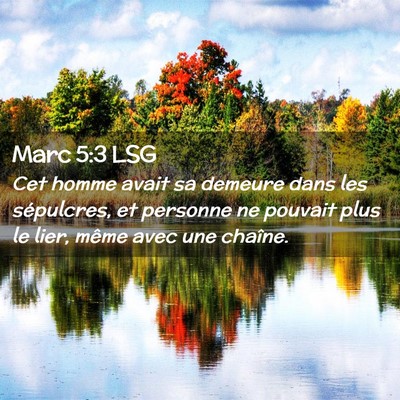 Picture 02 - Marc 5:3 LSG - Cet homme avait sa demeure dans les sépulcres, - Bible Verse Picture