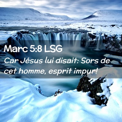 Picture 02 - Marc 5:8 LSG - Car Jésus lui disait: Sors de cet homme, esprit - Bible Verse Picture