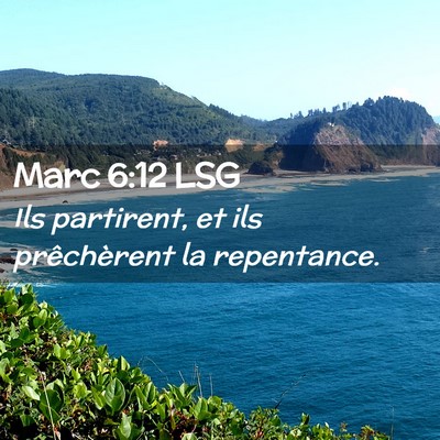 Picture 02 - Marc 6:12 LSG - Ils partirent, et ils prêchèrent la - Bible Verse Picture