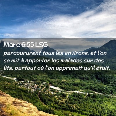 Picture 02 - Marc 6:55 LSG - parcoururent tous les environs, et l'on se mit à - Bible Verse Picture