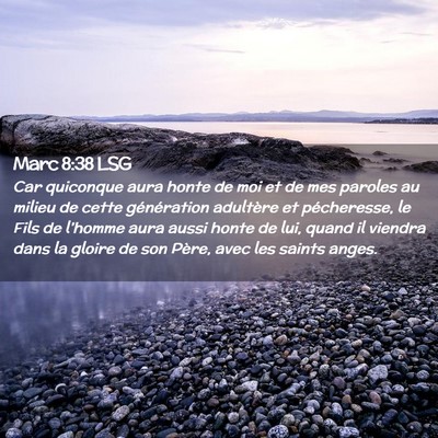 Picture 02 - Marc 8:38 LSG - Car quiconque aura honte de moi et de mes paroles - Bible Verse Picture