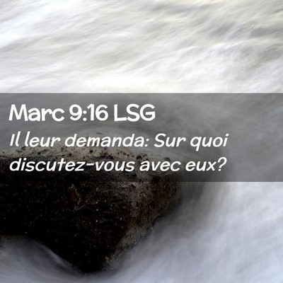 Picture 02 - Marc 9:16 LSG - Il leur demanda: Sur quoi discutez-vous avec - Bible Verse Picture